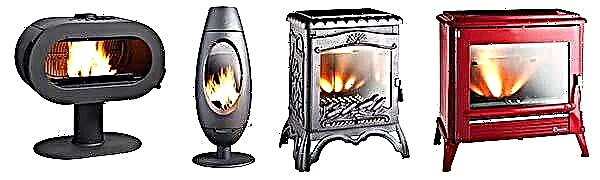 A wood-burning cast-iron stove as a heat source for heating a cottage