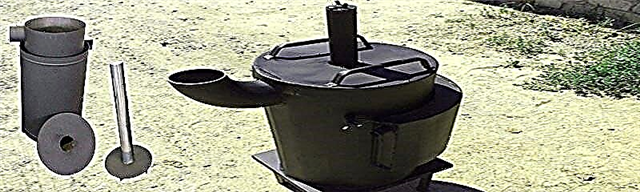We maken de Bubafon-oven en een brandende ketel met een watermantel