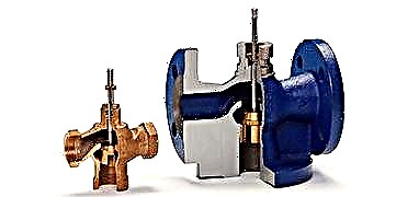 What is a three-way thermostatic valve and how does it work in a heating system