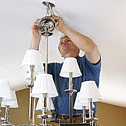 Montaje de una lámpara de araña en un techo tensado: las etapas principales de la autoinstalación
