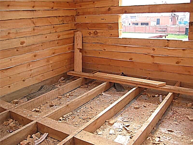 Floor insulation by logs: materials for thermal insulation + insulation schemes
