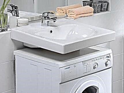 The sink above the washing machine: design features + mounting nuances