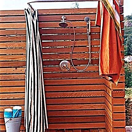 الاستحمام الخشبية للمنزل الصيفي: بناء دش الصيف DIY